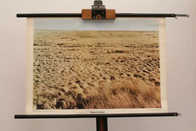 Schulwandkarte Rollkarte Steppe in Kirgisien Sowjetunion Westermann Verlag