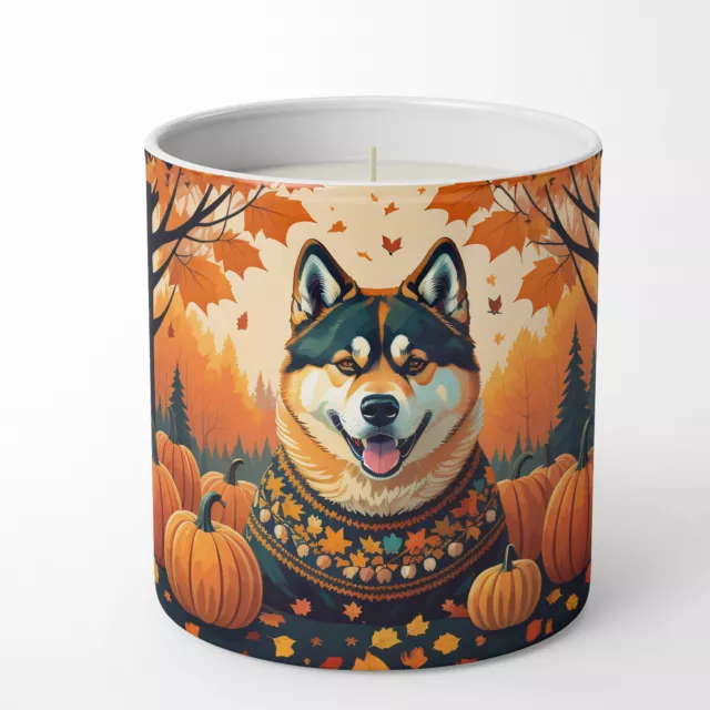 Akita Fall Pumpkin Spice Scent 10 oz Decorative Soy Candle DAC1005CDL