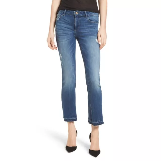 DL1961 Lara Instasculpt Cropped Flare Jeans in Elmwood Women’s Size 26