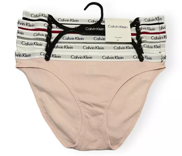 Calvin Klein Womens 5 Pack Carousel Cotton Bikini Multicolor Size Medium QP3281