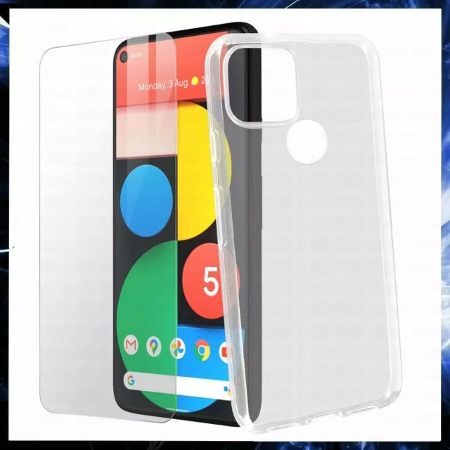 VERRE TREMPÉ + COQUE ANTICHOC TRANSPARENTE Pour GOOGLE PIXEL 5A 4g PROTECTION