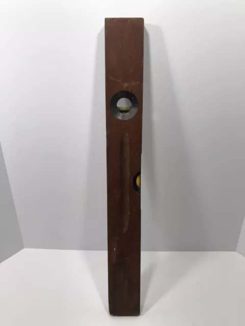 Vintage Stanley SW Sweetheart 24 Inch Level Tool Genuine Cherry Wood No. 0