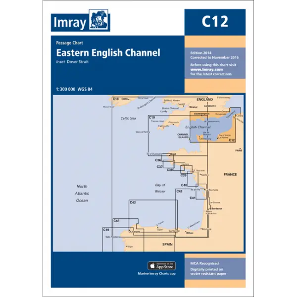 CARTE MARINE IMRAY C12 EASTERN ENGLISH CHANNEL C12 Alciumpeche