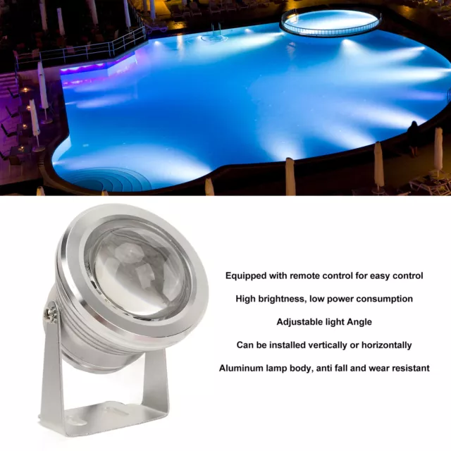 12V RGB LED Submersible Spot Réglable Sous-Marine Lumière Pour Bateau Yachts