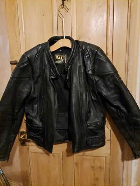 Leather motorcycle Jacket 44"chest L