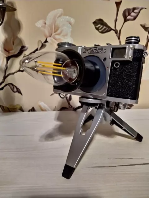 🥰👍Old, loft, vintage lamp from a Kyiv camera-analogue of Zeiss Contax...