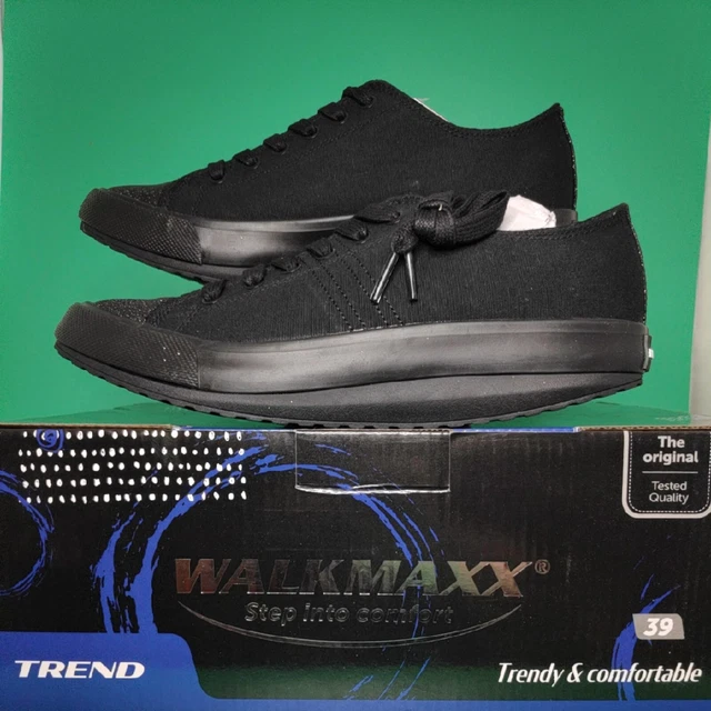 JML Walkmaxx UK Gr. 6 Eur 39 Trend Freizeitschuhe Glitzerschwarz, abgerundete Sohle