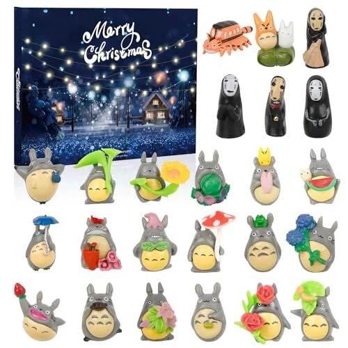 STATUETTA ANIME CALENDARIO dell'Avvento 2023 Bambini Natale 24 Giorni