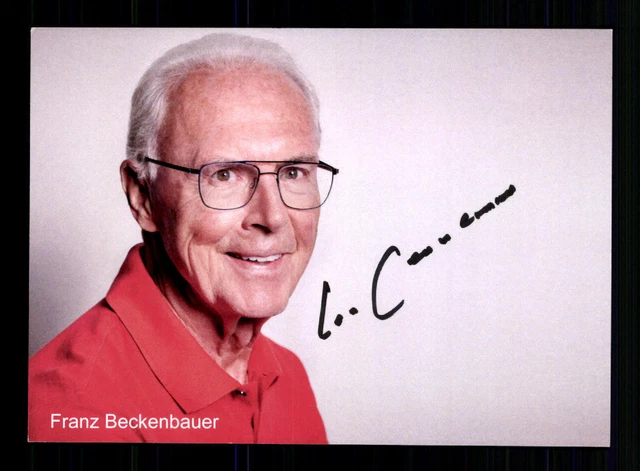 KAISER& FRANZ BECKENBAUER - Carte autographe avec signature originale (DFB) de 1970 EUR 66,00