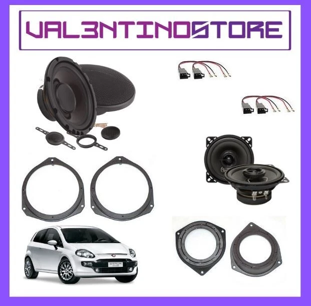Kit 6 Casse Altoparlanti AudioSonik/BlackMusic - Fiat Grande Punto Anteriori 16,