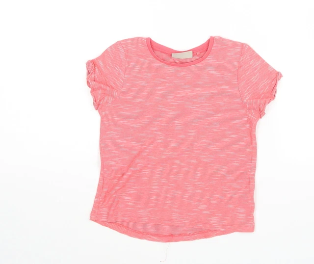 T-shirt base cotone rosa NEXT per bambina taglia 3-4 anni collo rotondo