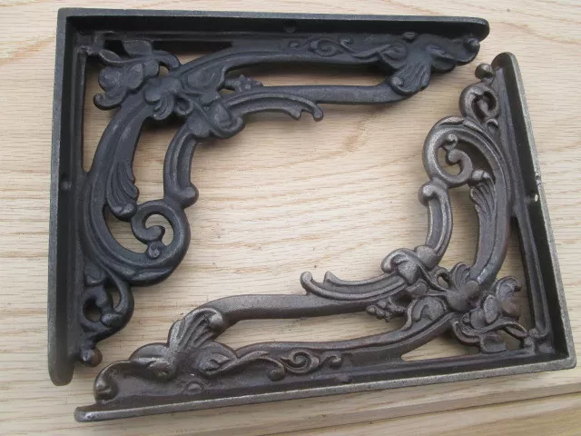 8" Cast Iron Ornate Victorian Shelf Support Book Sink Toilet Cistern Bracket