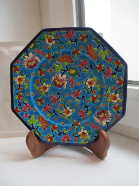 Ancienne Assiette Emaux de Longwy Diamètre 18,5 cm Décoration collection