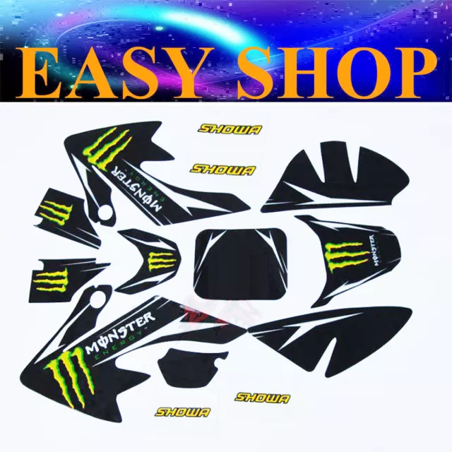 Fairing Sticker Decal Kit Graphic For Honda CRF 50cc 90cc 125cc Dirt PitPro Bike