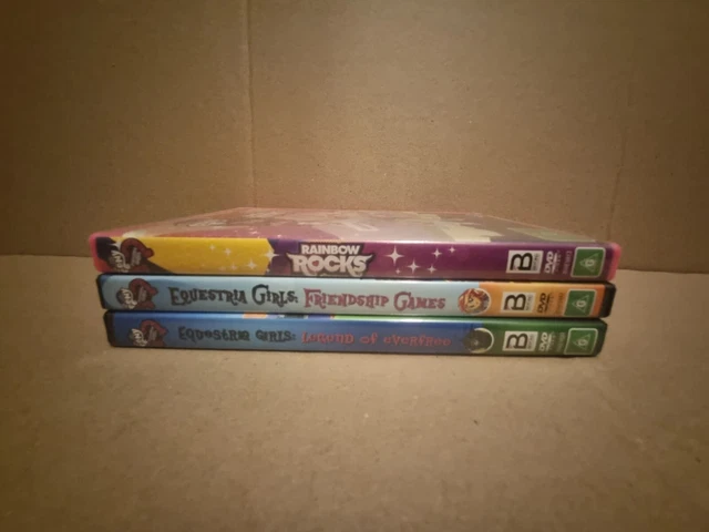 MY LITTLE PONY Dvd Rainbow Rocks Friendship Games Legend Of Everfree ...