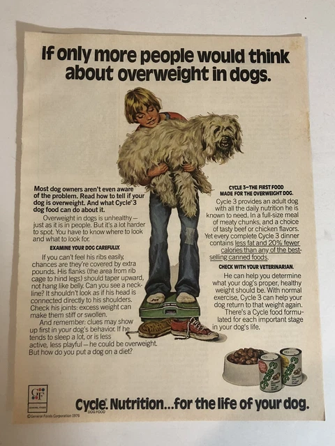 General Foods Cycle 3 vintage Print 1976 Dog Food Ad  Advertisement PA9