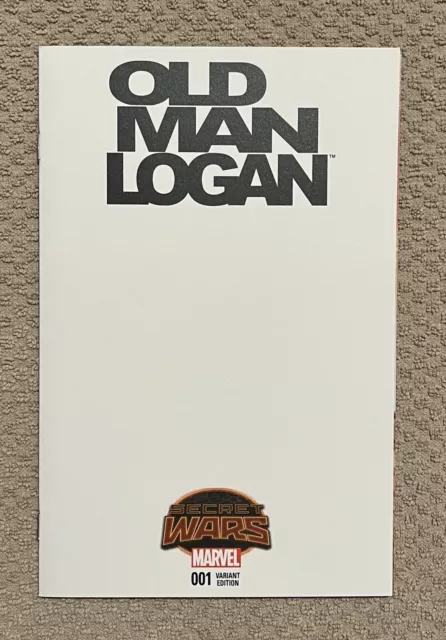 Old Man Logan Wolverine #1 Blank Sketch Variant Marvel Comics 2015 NM+