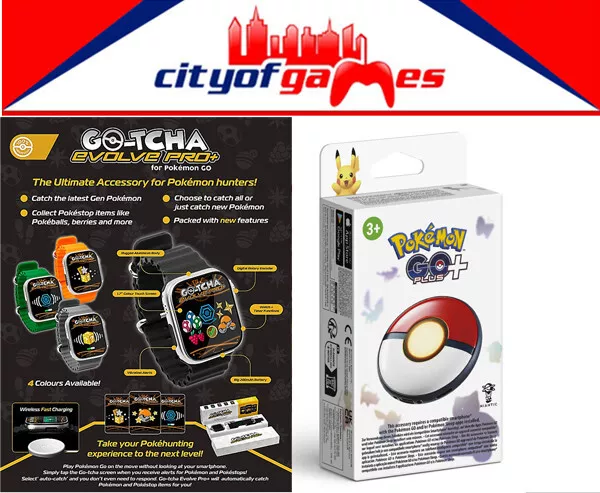 GO-TCHA GOTCHA Evolve Pro + & Pokemon GO Plus + For Pokemon Go Bundle