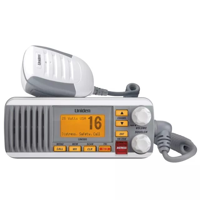 Uniden UM385 Fixed Mount VHF Radio - White UNIDEN UM385  2 Day Shipping FREE