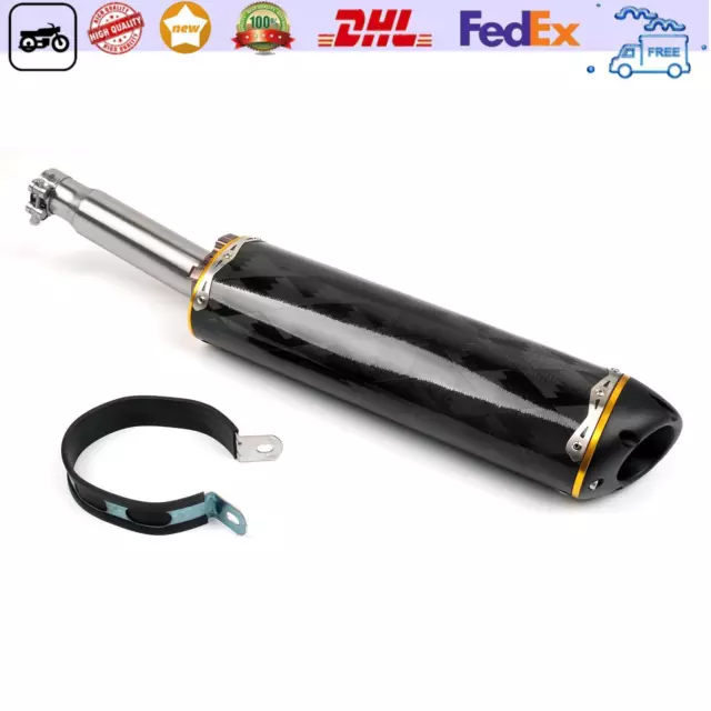 Stainless Slip On Exhaust Muffler Carbon Gold Fit Fit Honda Nc 700 750 X S 12-15