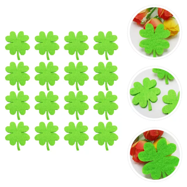 50 Pcs St. Patricks Day Ornamente Klee Zubehör Aufkleber Haarschmuck