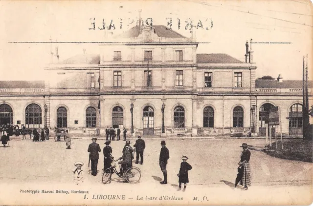 Cpa 33 Libourne La Gare D'orleans