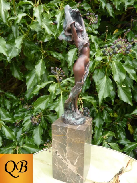 Bronze Figurine Art Deco Sculpture Statue Hot Cast Erotic Lady Nouveau Figure 3