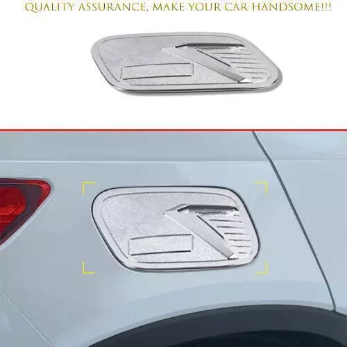 For Volvo XC40 2019-2024 Glossy Chrome Side Door Fuel Oil Tank Cap Cover 1PCS