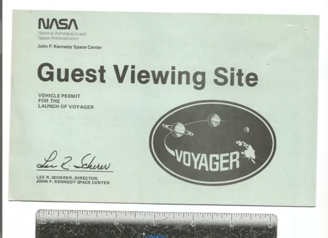 rare NASA Voyager Spacecraft Titan IIIE Launch Vehicle Pass Guest Viewing Site