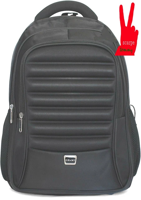 Zaino Da Viaggio 3 Pezzi In Nylon – Per Uomo E Donna, Con Borsa Media E Portaoggetti – Colori Grigio/nero/blu