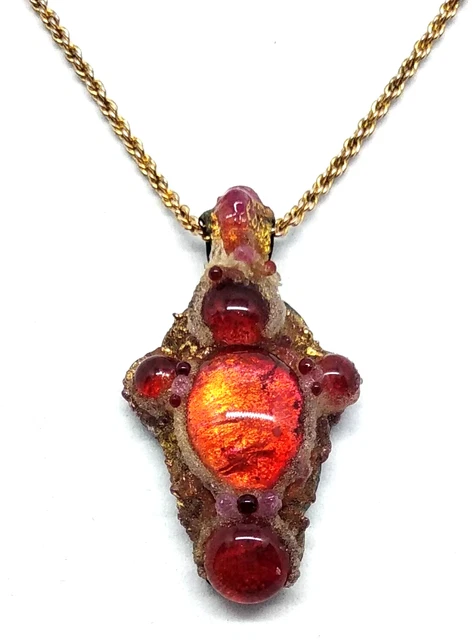 Pendentif Vintage émaillé Limoges – Pièce Unique Jacqueline Bobin – Occasion