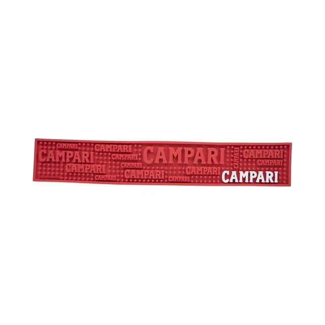 Campari Likör Barmatte 59x10cm rot Abtropfmatte Gläser Gummi Runner Antirutsch