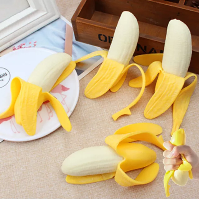 Simulation Peeling Banana Squeeze Toy Elastic Squishy Stress Relief Toys