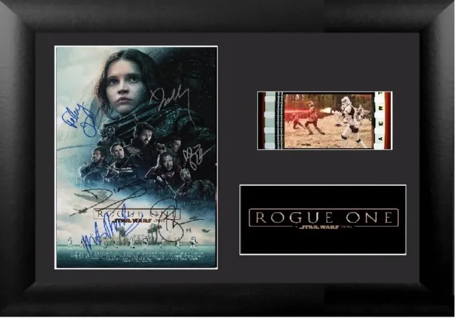 Rogue One (2016) Cast Signed 35 mm Film Cell Display Framed Star Wars