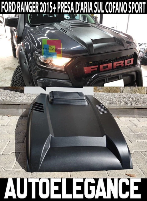 Prise D'air (écope) Pour Capot Ford Ranger 2015-2023 Wildtrak - ABS Noir - Neuf