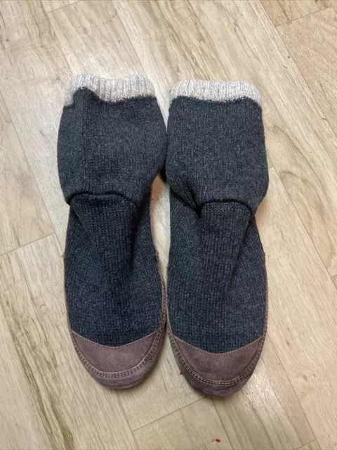 Acorn Original Comfort on Earth Wool Sock Slippers Charcoal Size Men's 12-13