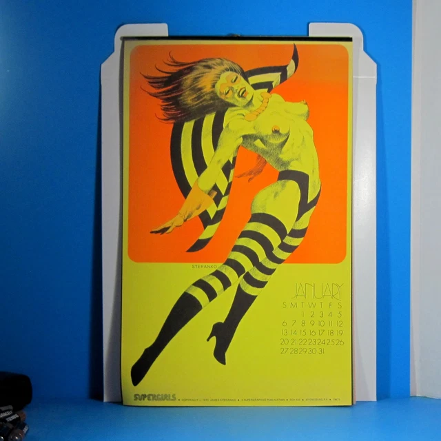 Supergirls calendar 1973 by James (Jim) Steranko complete