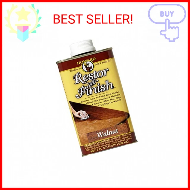 HOWARD RF8 Products Restor-A-Finish, 8 oz, Walnut, 8 Fluid Ounces
