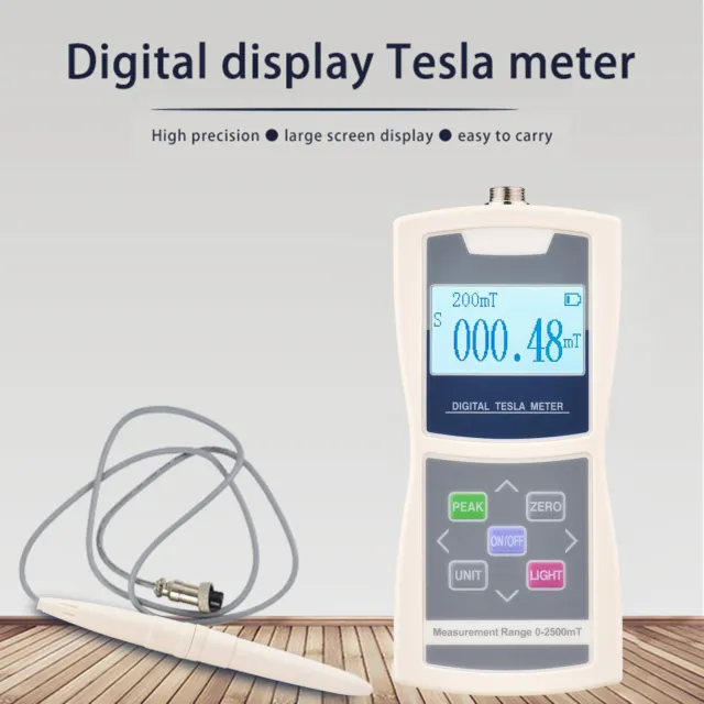 Digitales Tesla-Meter Gaussmeter Auto Tesla Messgerät 200mT/ 2000mT Hochpräzises