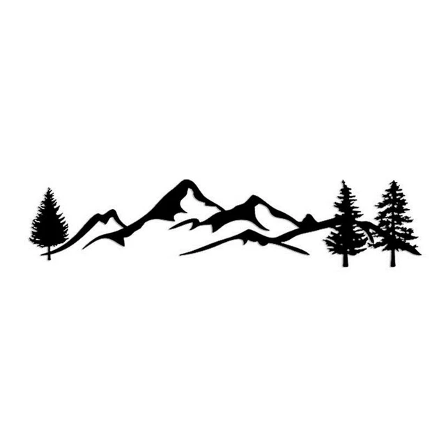 Car sticker Decal Decal Forest Body Accessories Self-Adhesive	Waterproof Black