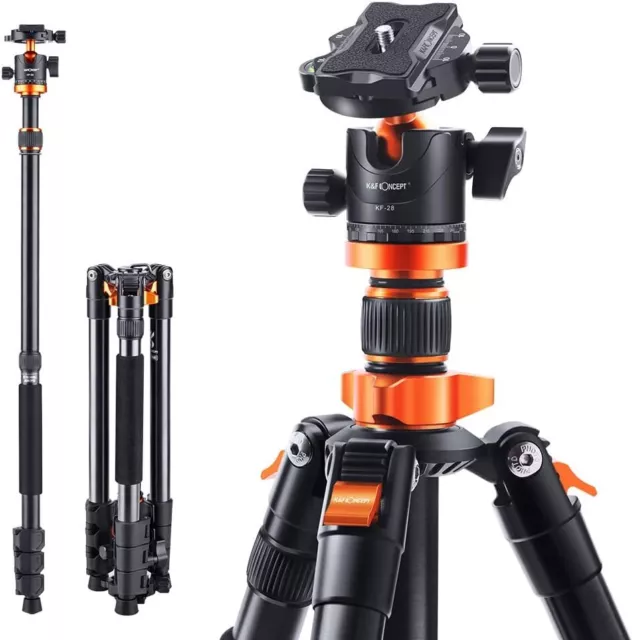 K&F Concept SA254M2 Professional Camera Tripod & Monopod Horizontal Aluminium