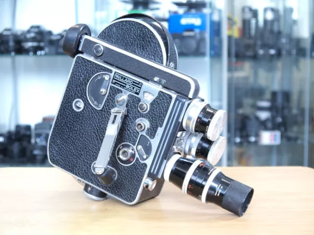 Paillard Bolex H16 Reflex Movie Camera Pizar 25mm, Switar 16mm F1.8 St No C1499