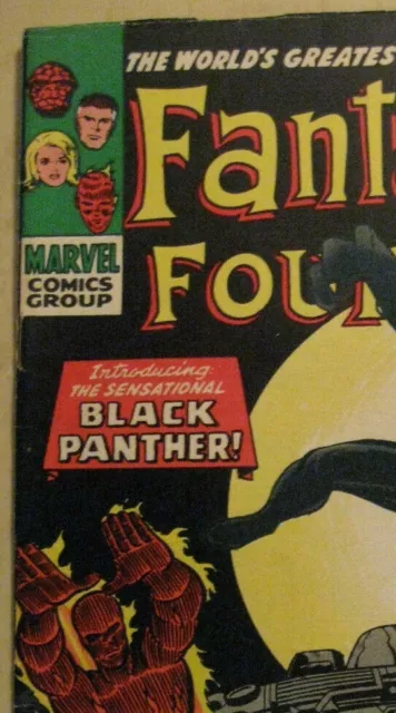 FANTASTIC FOUR# 52 Jul 1966 (8.5 VF+)1st Black Panther 1st Wakanda Kirby Art KEY 3
