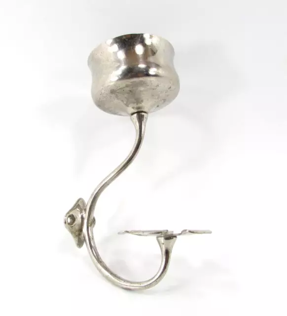 Vintage Antique Wall Cup Holder Nickel Brass Bath Bathroom Toothbrush Holder