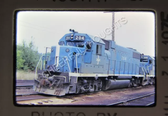 Original '75 Kodachrome Slide BM Boston Maine 204 GP38-2 Mechanicville, NY 37F56