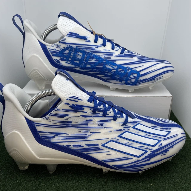 ADIDAS ADIZERO FOOTBALL Cleats Size 11.5 Cloud White Royal Blue GW5059