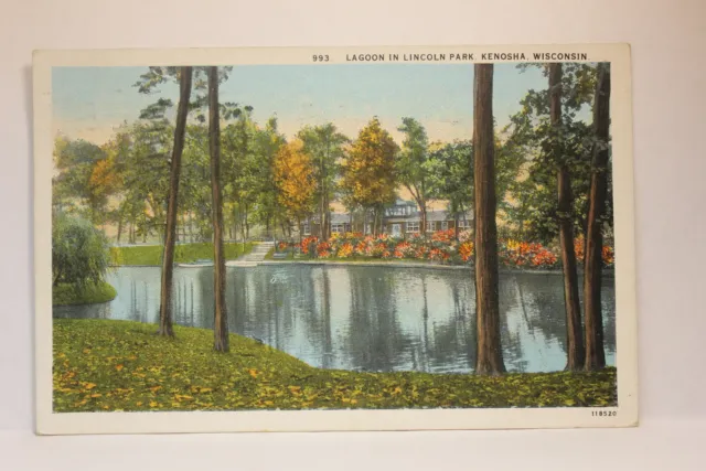 Postcard Lagoon In Lincoln Park Kenosha WI Q24