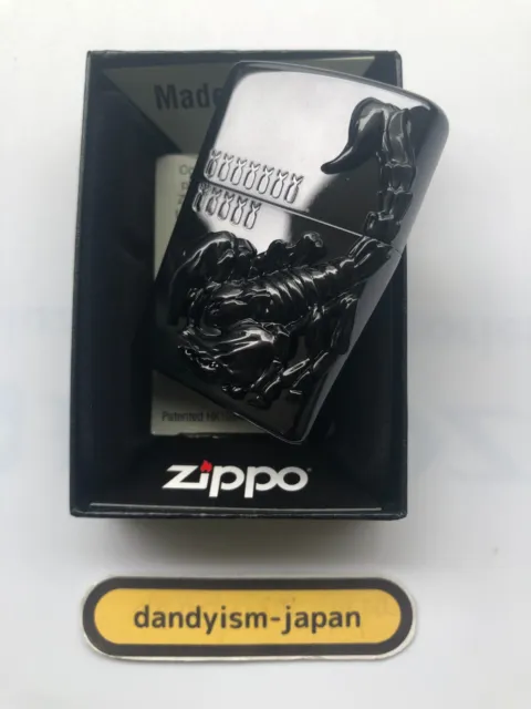Zippo Oil Lighter Venom Scorpion Black Metal Rare From Japan