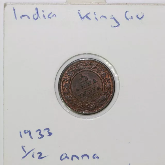 British India 1/12 Anna KGV 1933 (SC5/95)