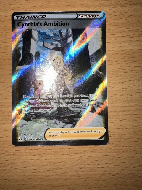 CYNTHIA'S AMBITION FULL Art Trainer GG60/GG70 Pokemon Crown Zenith M++ ...